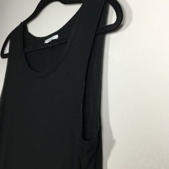 Z Supply Black Minimalist Closet Staple Clean Girl Casual Stretchy Maxi Dress M - Picture 5 of 9